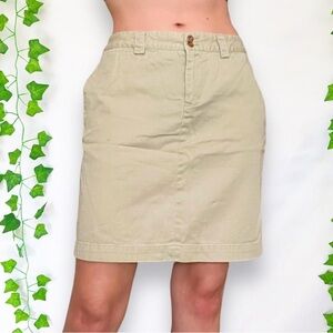 Y2k Lauren Ralph Lauren tan khaki cargo skirt